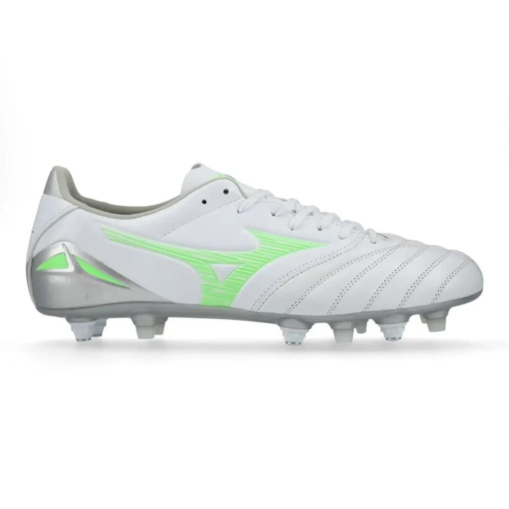 Mizuno Morelia Neo IV Pro SG Frontier - White/Neon Green/Cool Gray - Image 2