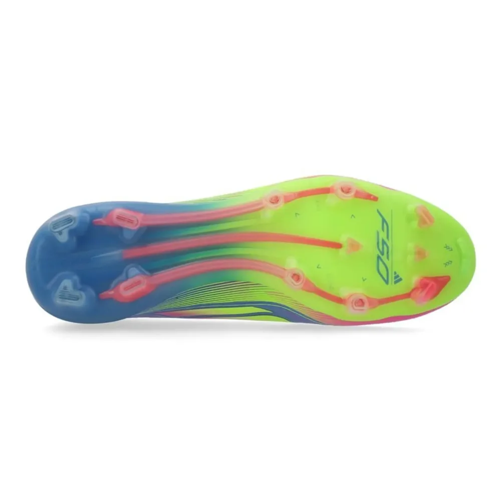 adidas F50 Elite Mid FG Celestial Victory - Blue Fusion/Lucid Lemon/Lucid Pink Women - Image 8