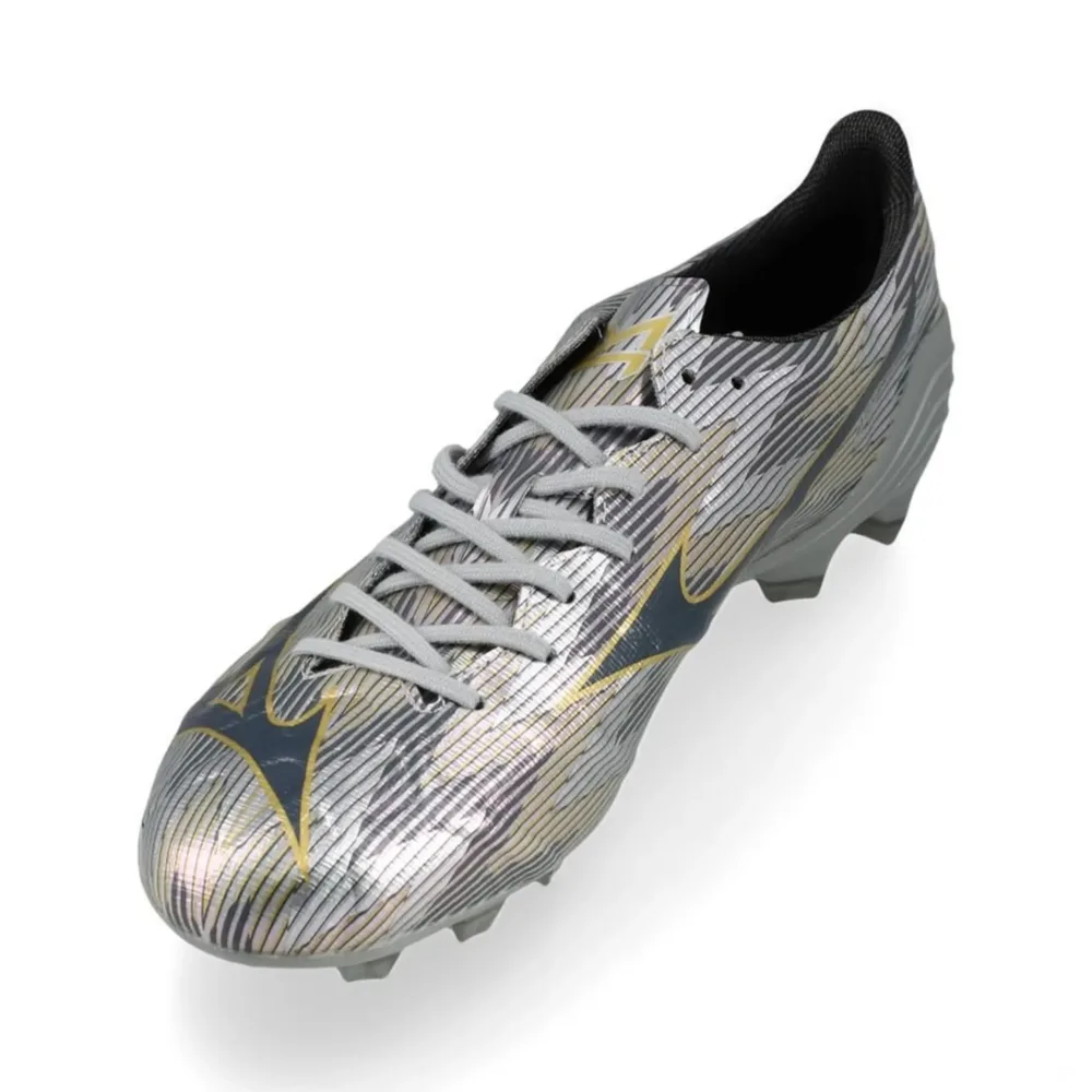 Mizuno Alpha II Elite FG/AG Platinum Silver - Galaxy Silver/Gold - Image 6