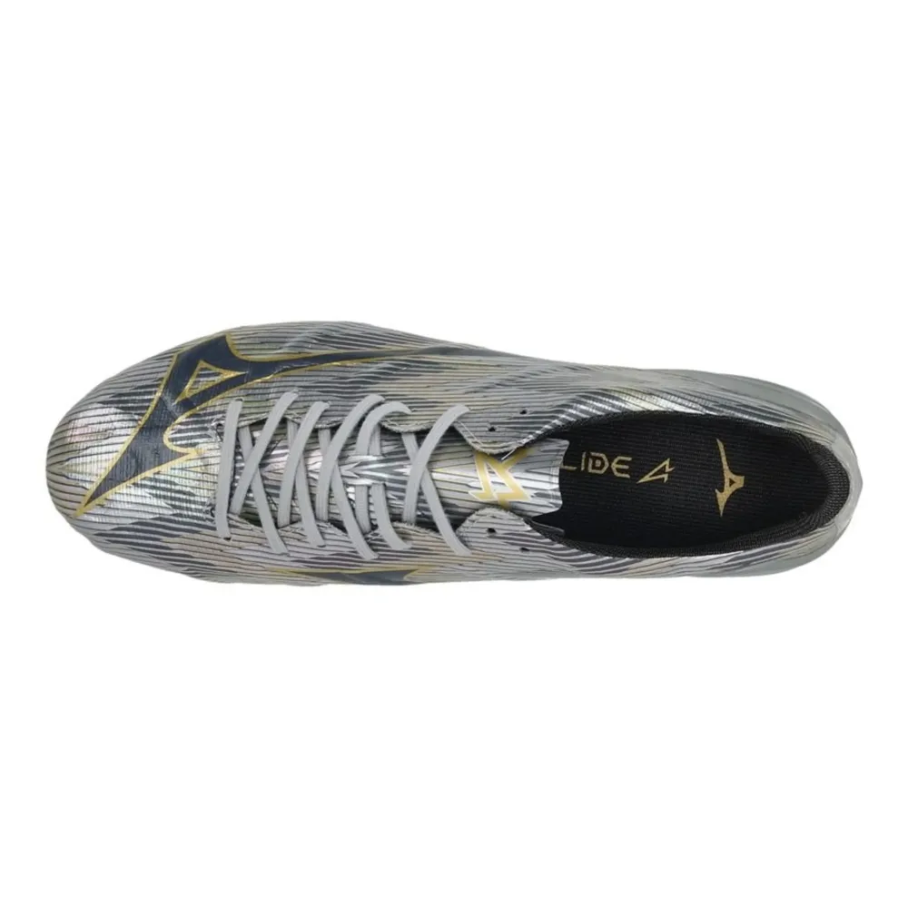 Mizuno Alpha II Elite FG/AG Platinum Silver - Galaxy Silver/Gold - Image 7