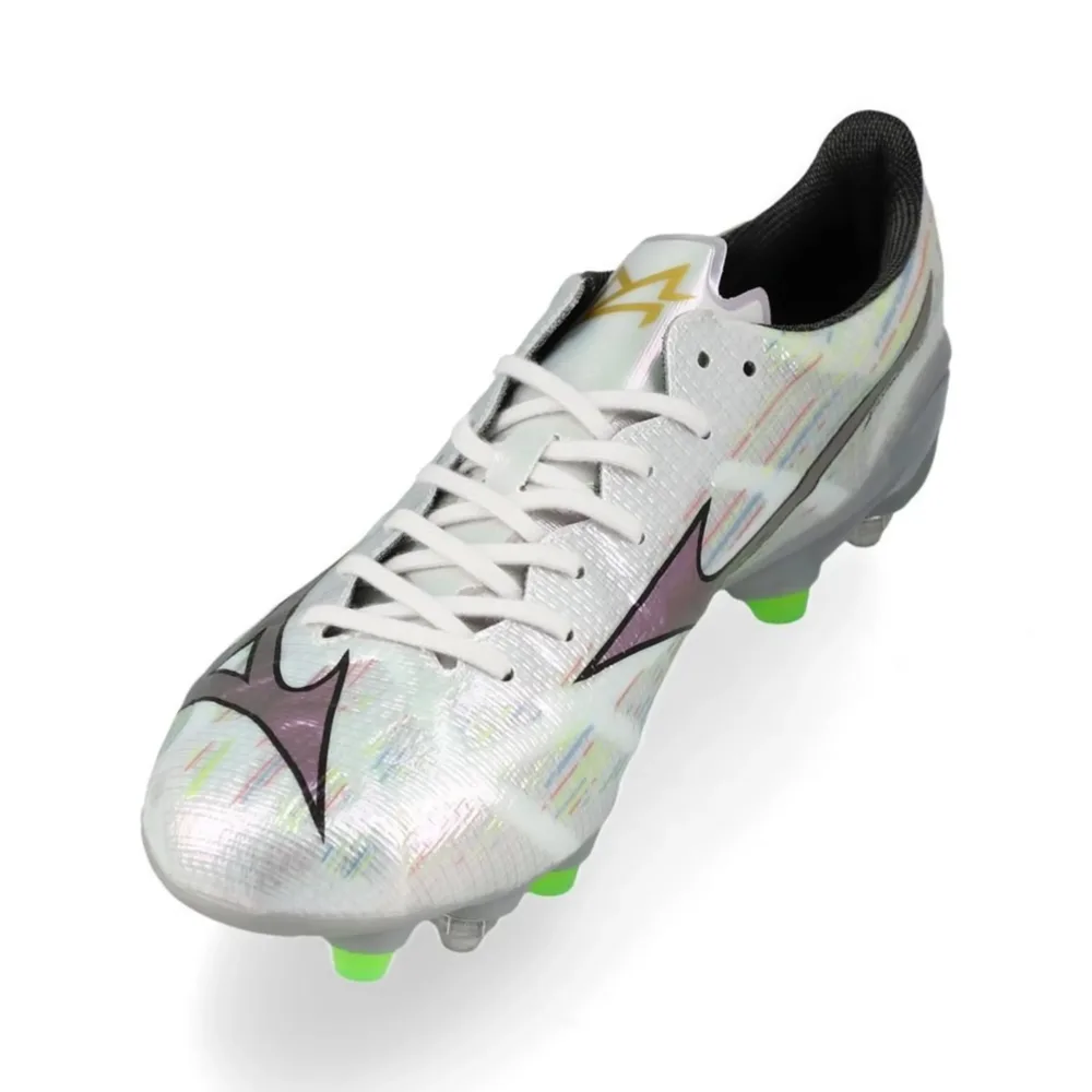 Mizuno Alpha II Elite SG - White/Silver Iridescent/Black - Image 6