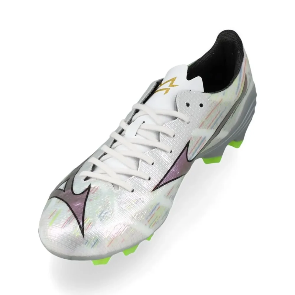 Mizuno Alpha II Pro FG/AG - White/Silver Iridescent/Black - Image 6