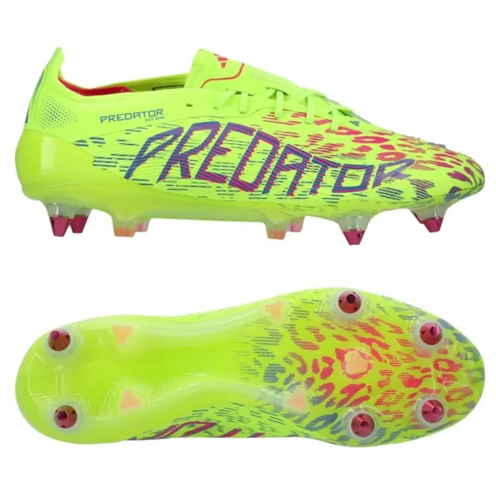adidas Predator Elite SG Mystic Victory - Lucid Lemon/Lucid Pink/Blue Fusion