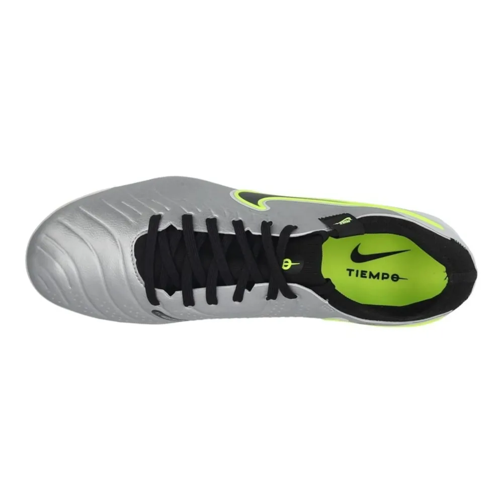 Nike Tiempo Legend 10 Pro AG-PRO Mad Voltage - Metallic Silver/Black/Volt - Image 7