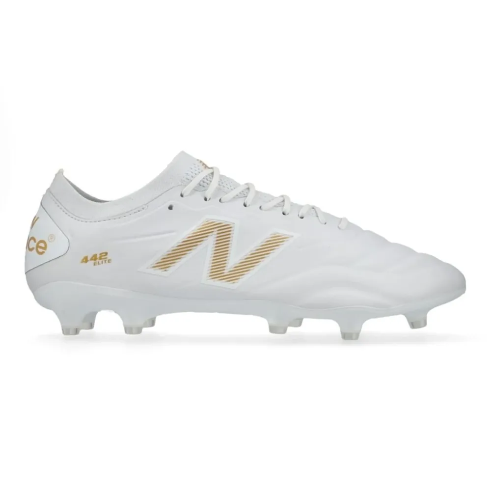 New Balance 442 v2 Elite FG 10 Year - White/Gold - Image 2