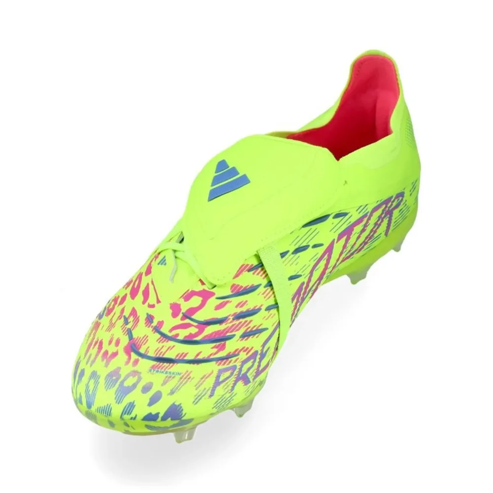 adidas Predator Elite Fold-over Tongue FG Mystic Victory - Lucid Lemon/Lucid Pink/Blue Fusion Kids - Image 6
