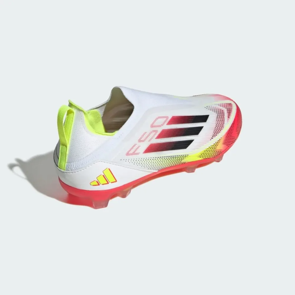 adidas F50 Elite Laceless FG Pure Victory - Footwear White/Core Black/Solar Yellow Kids - Image 5