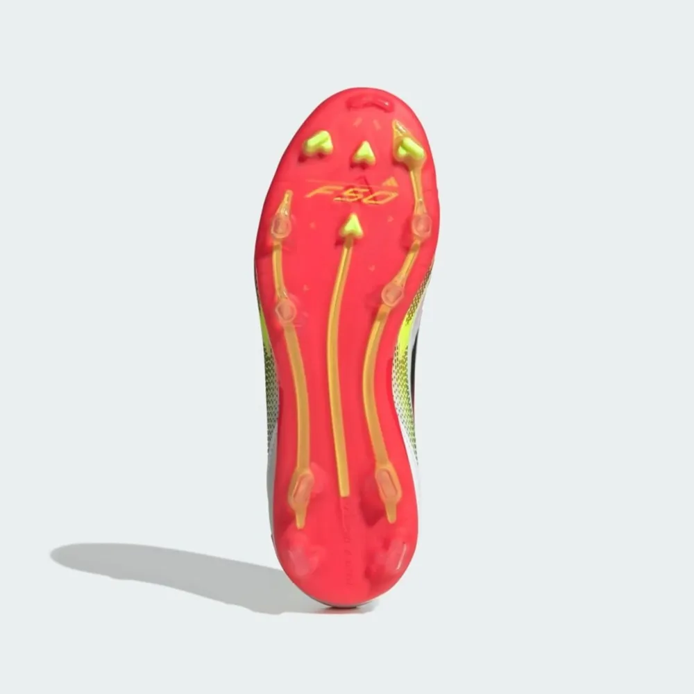 adidas F50 Elite Laceless FG Pure Victory - Footwear White/Core Black/Solar Yellow Kids - Image 3