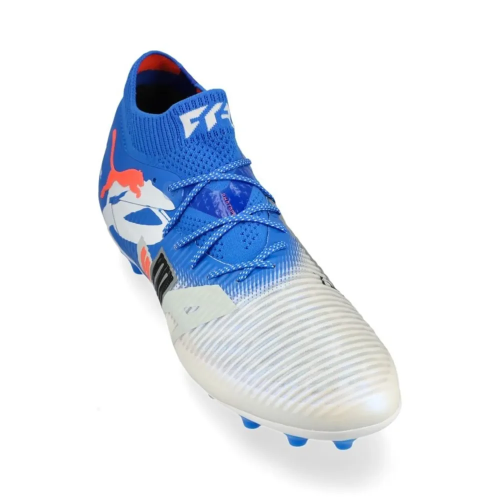 PUMA Future 8 Ultimate MG Forever - PUMA White/Ultra Blue/Feather Grey/PUMA Black/Glowing Red LIMITED EDITION - Image 5