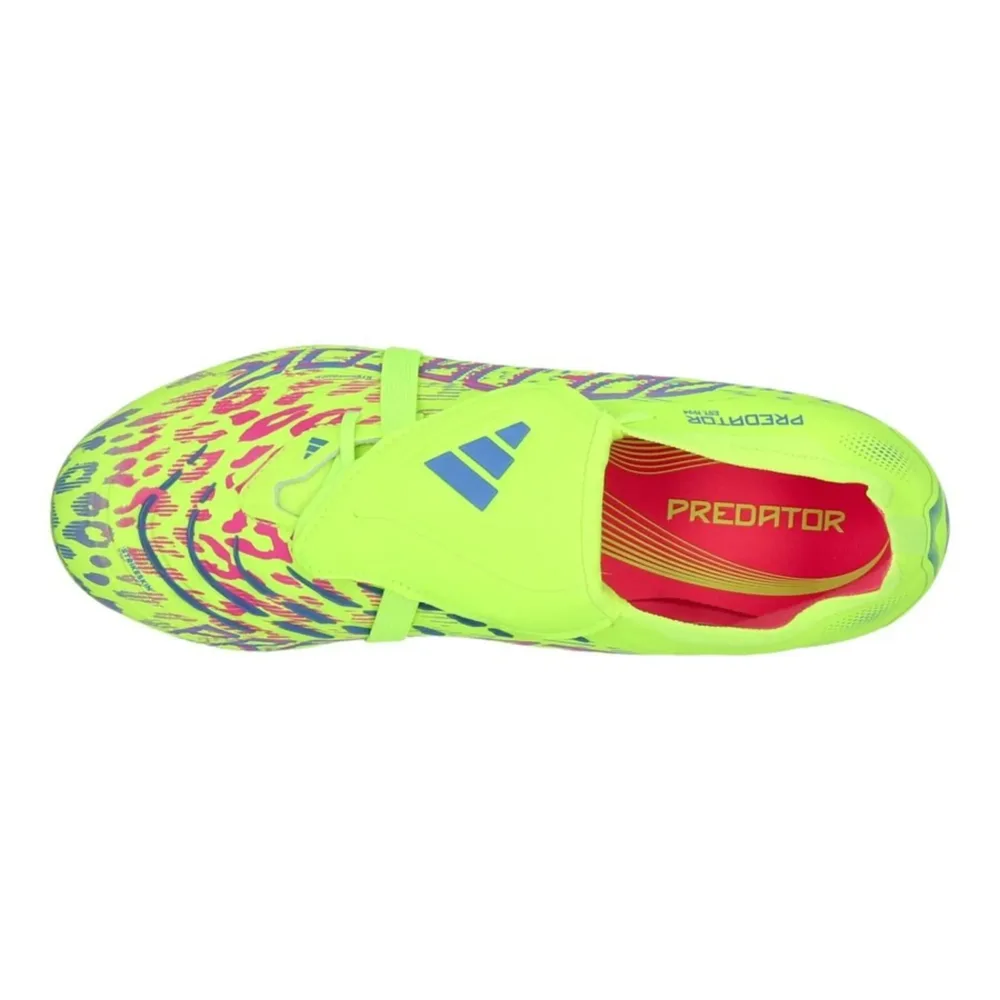 adidas Predator Elite Fold-over Tongue FG Mystic Victory - Lucid Lemon/Lucid Pink/Blue Fusion Kids - Image 7