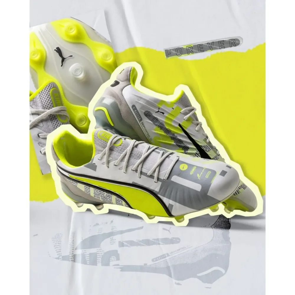 PUMA King Ultimate FG/AG Forever - Feather Grey/Electric Lime/PUMA White/Flat Light Gray LIMITED EDITION - Image 2