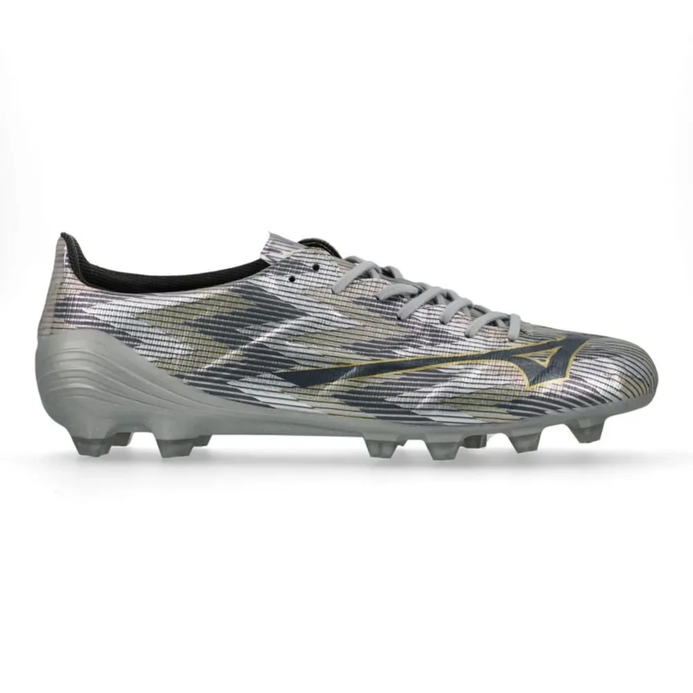 Mizuno Alpha II Elite FG/AG Platinum Silver - Galaxy Silver/Gold - Image 2