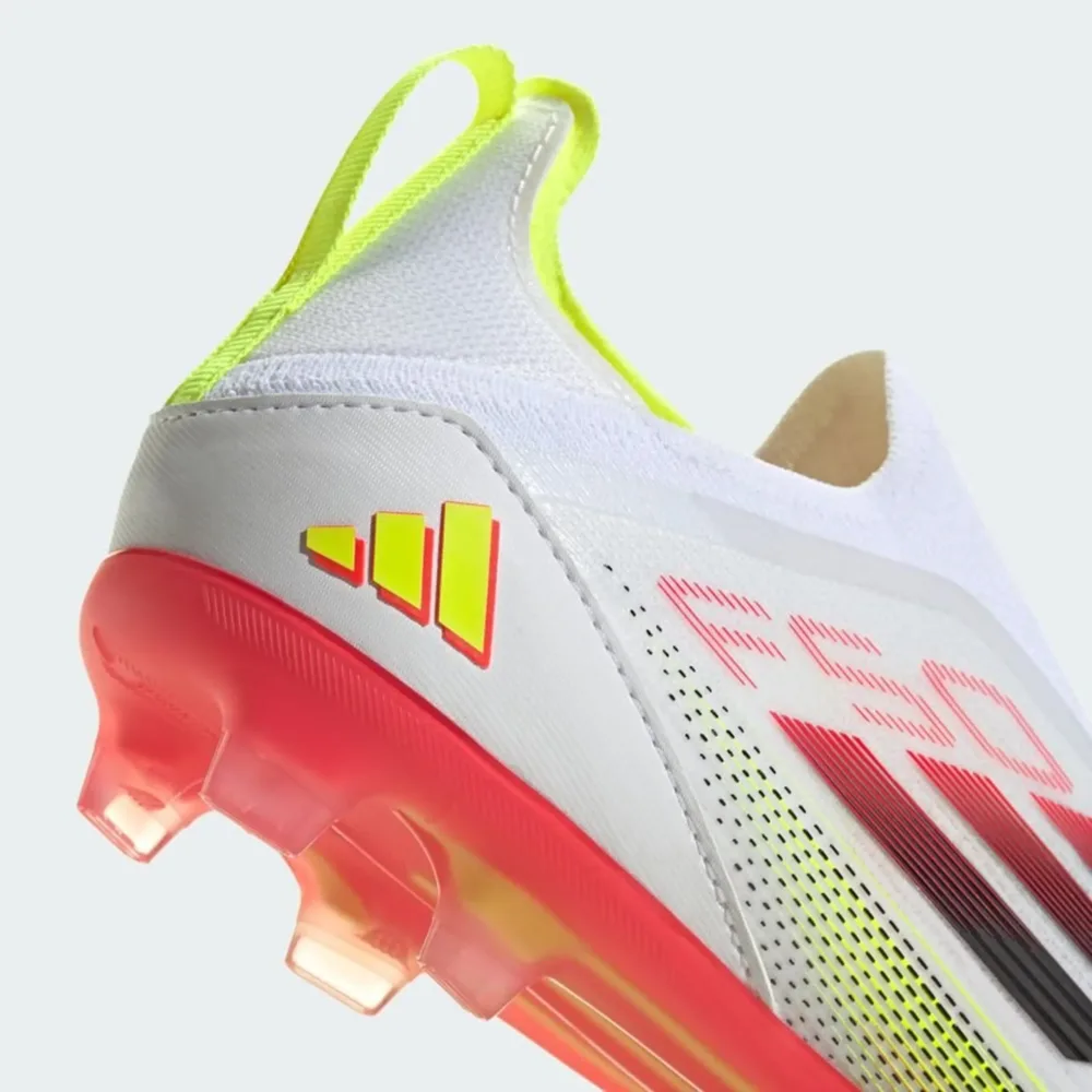 adidas F50 Elite Laceless FG Pure Victory - Footwear White/Core Black/Solar Yellow Kids - Image 6