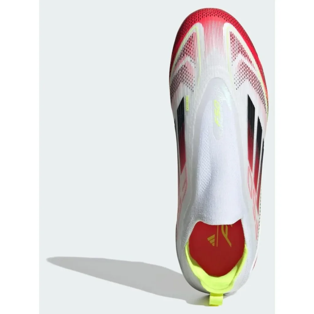 adidas F50 Elite Laceless FG Pure Victory - Footwear White/Core Black/Solar Yellow Kids - Image 2