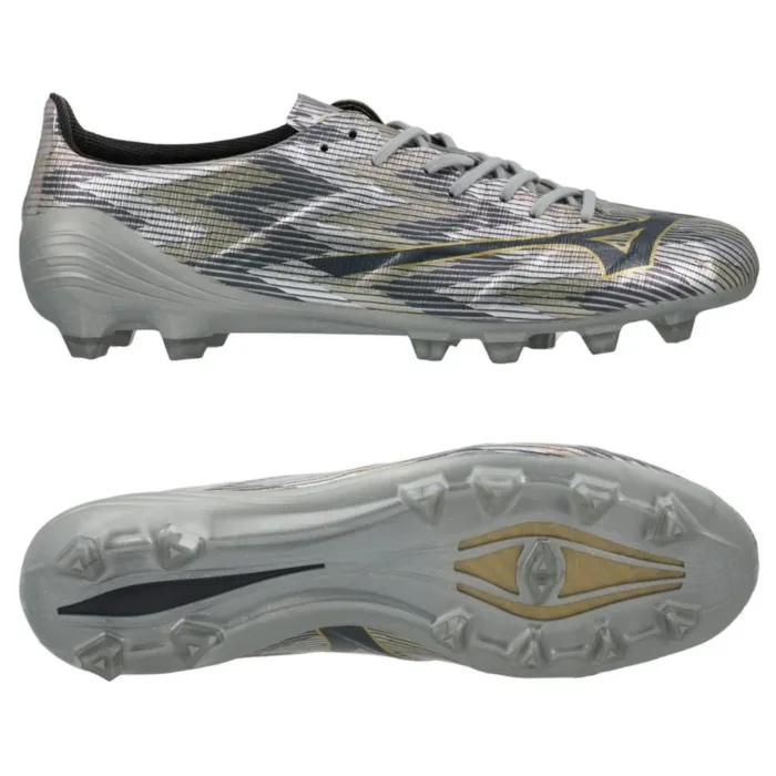 Mizuno Alpha II Elite FG/AG Platinum Silver - Galaxy Silver/Gold