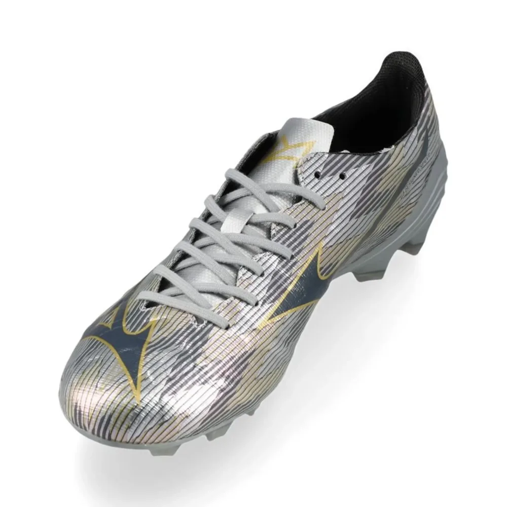 Mizuno Alpha II Pro FG/AG Platinum Silver - Galaxy Silver/Gold - Image 6