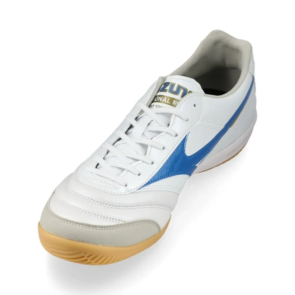 Mizuno Morelia Sala Elite IN Mugen - White/Laser Blue/Gold - Image 6