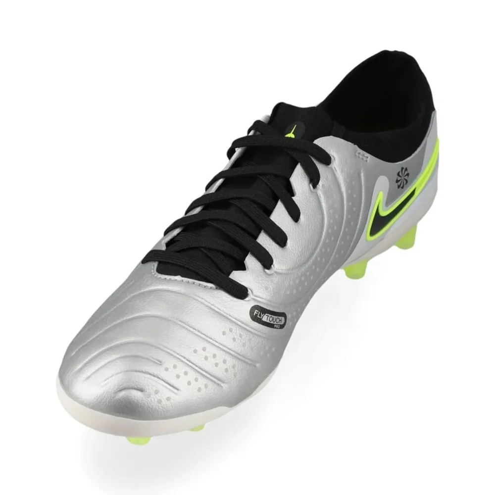 Nike Tiempo Legend 10 Pro AG-PRO Mad Voltage - Metallic Silver/Black/Volt - Image 6