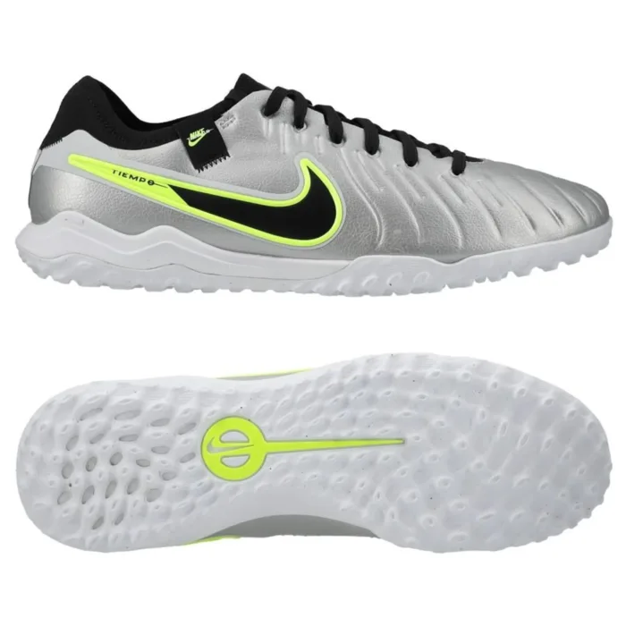 Nike Tiempo Legend 10 Pro TF Mad Voltage - Metallic Silver/Black/Volt