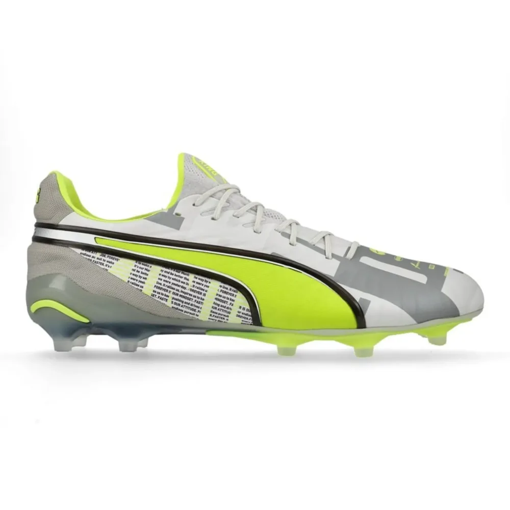 PUMA King Ultimate FG/AG Forever - Feather Grey/Electric Lime/PUMA White/Flat Light Gray LIMITED EDITION - Image 3