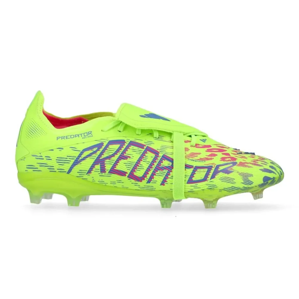 adidas Predator Elite Fold-over Tongue FG Mystic Victory - Lucid Lemon/Lucid Pink/Blue Fusion Kids - Image 2
