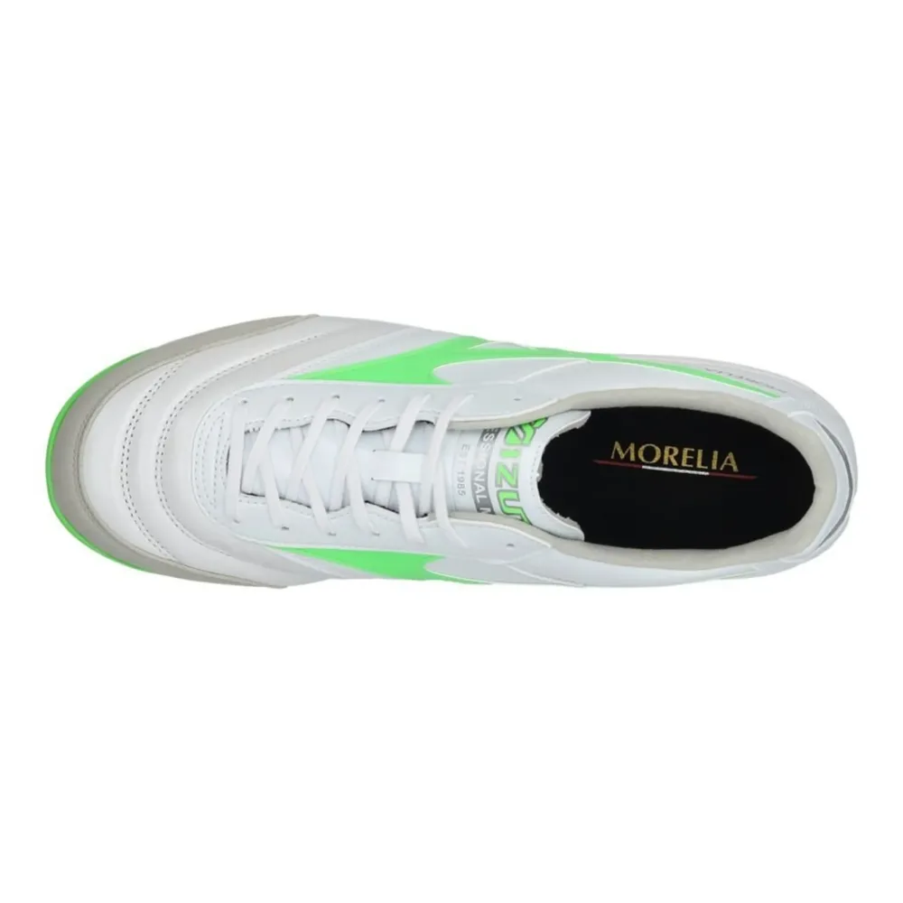 Mizuno Morelia Sala Elite TF Frontier - White/Neon Green/Galaxy Silver - Image 7