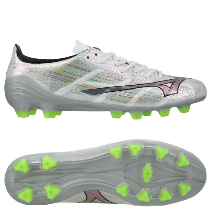 Mizuno Alpha II Pro FG/AG - White/Silver Iridescent/Black