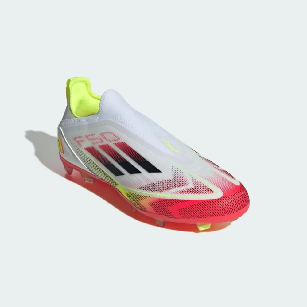 adidas F50 Elite Laceless FG Pure Victory - Footwear White/Core Black/Solar Yellow Kids - Image 4