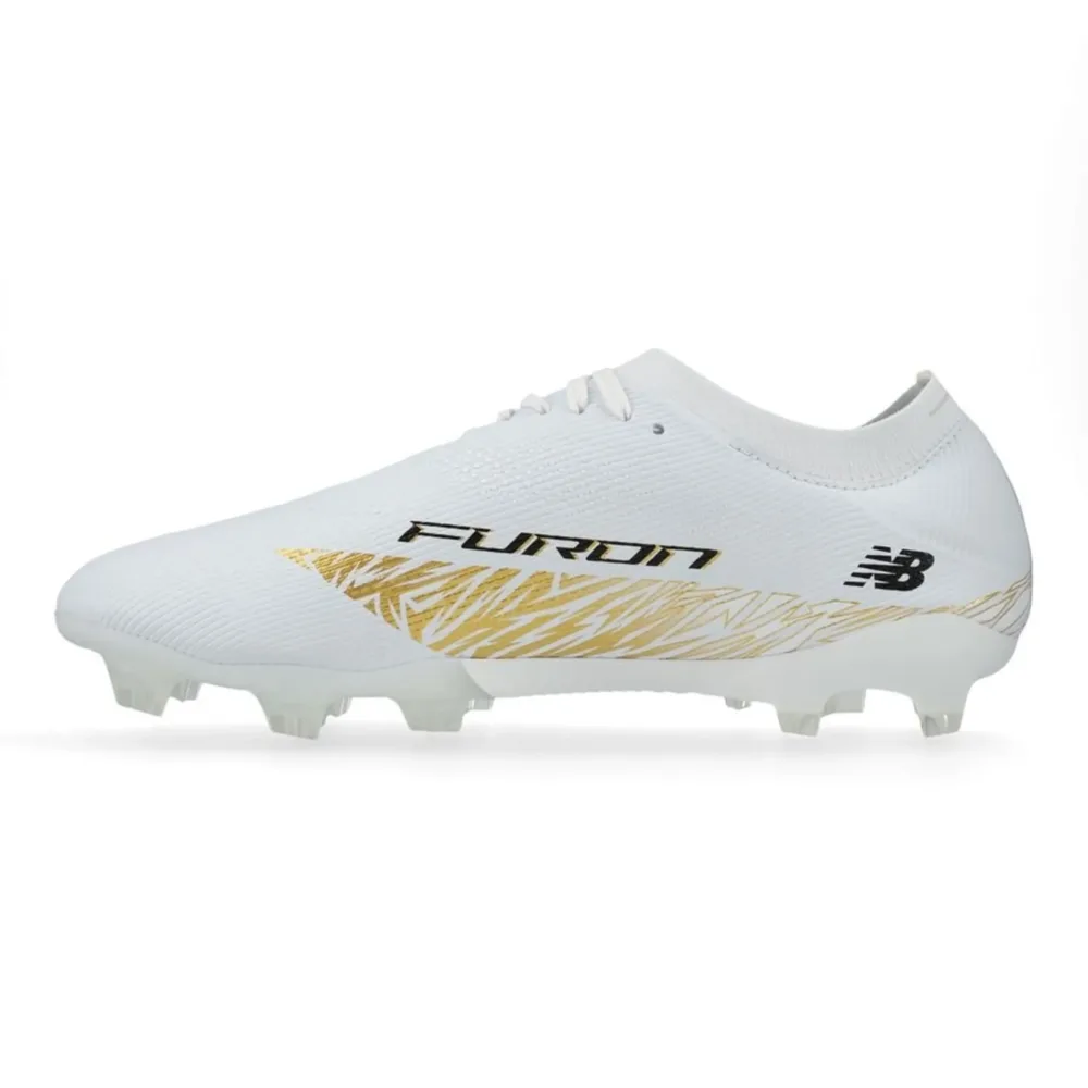 New Balance Furon V8 Elite FG 10 Year - White/Gold - Image 3