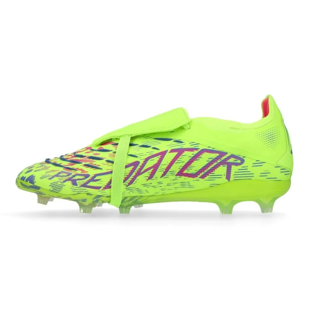 adidas Predator Elite Fold-over Tongue FG Mystic Victory - Lucid Lemon/Lucid Pink/Blue Fusion Kids - Image 3