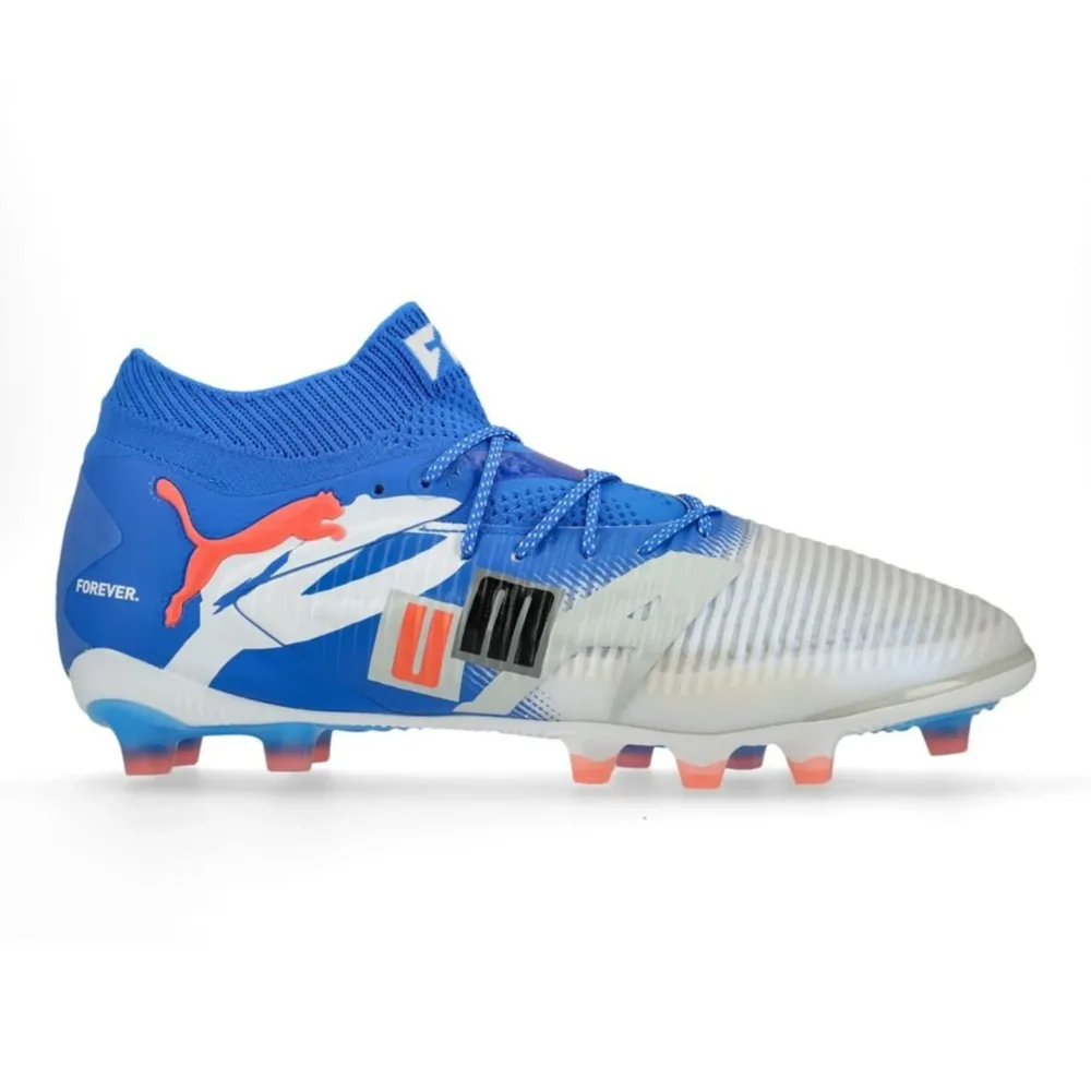 PUMA Future 8 Ultimate AG Forever - PUMA White/Ultra Blue/Feather Grey/PUMA Black/Glowing Red LIMITED EDITION - Image 2