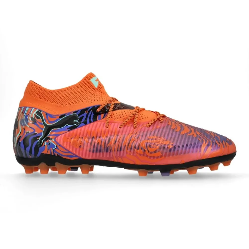 PUMA Future 8 Ultimate MG Creativity - Orange Poppy/Dark Amethyst/Electric Peppermint/PUMA Black LIMITED EDITION - Image 2