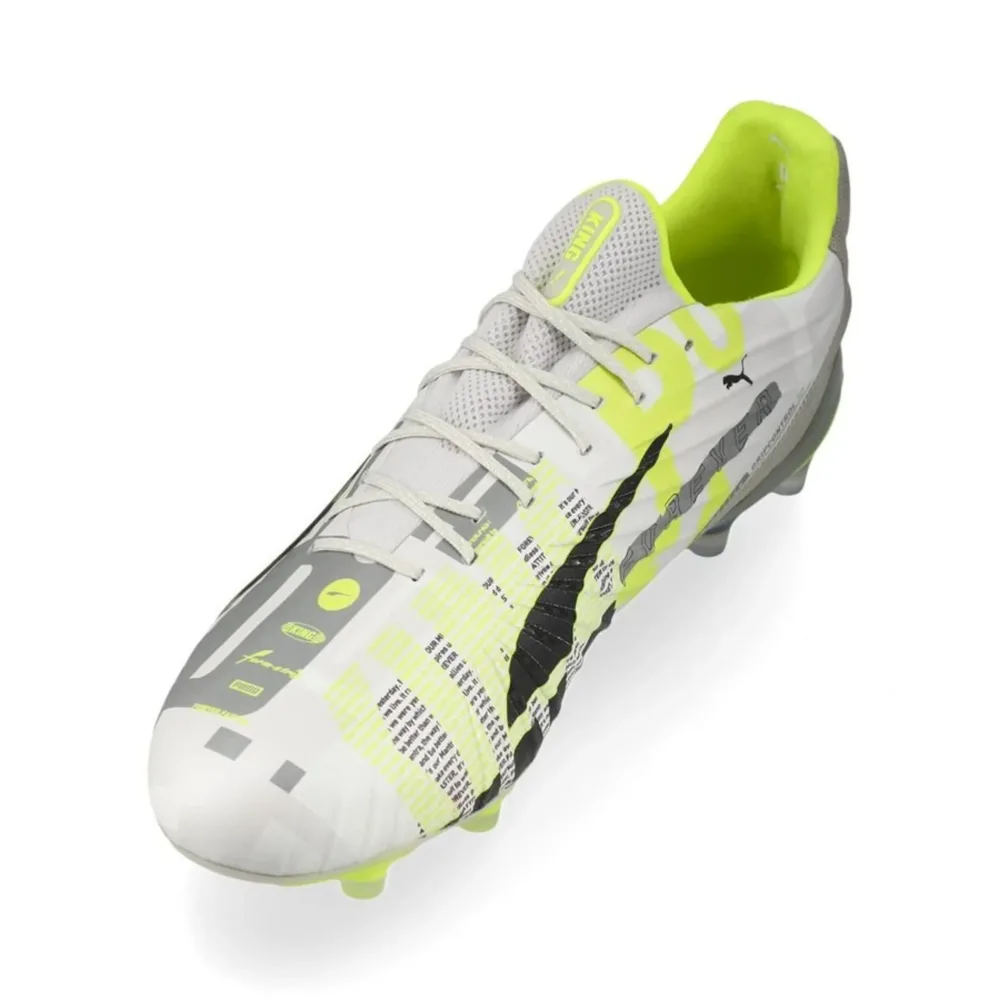 PUMA King Ultimate FG/AG Forever - Feather Grey/Electric Lime/PUMA White/Flat Light Gray LIMITED EDITION - Image 6