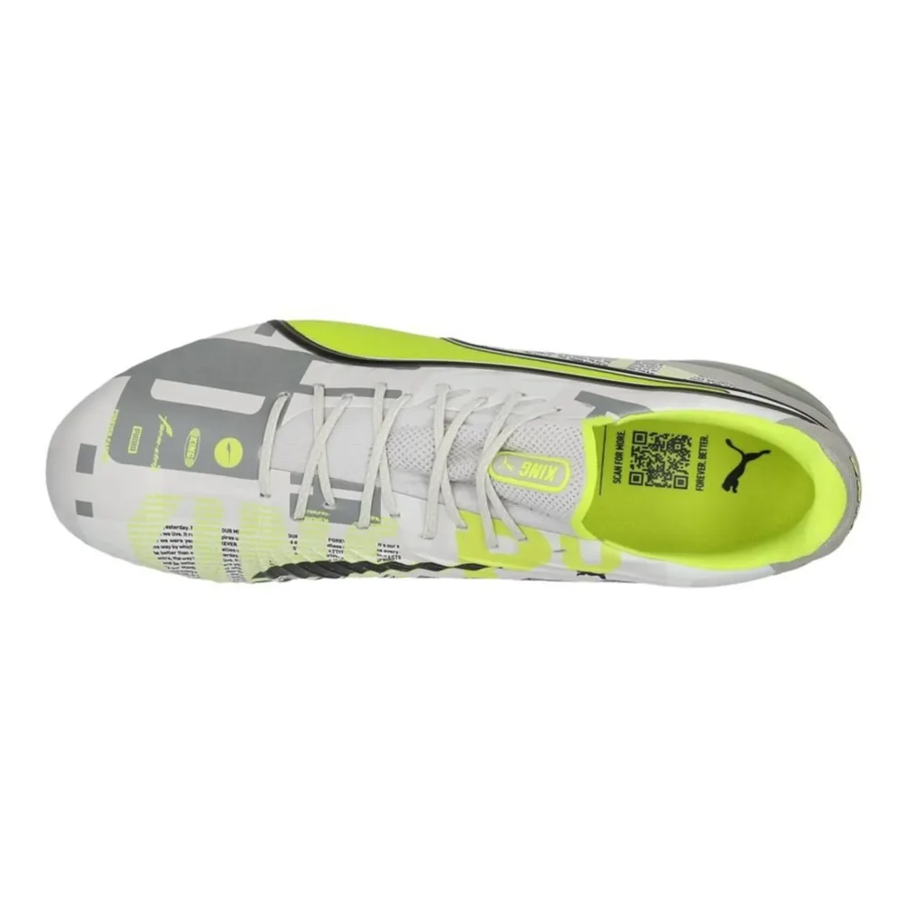 PUMA King Ultimate FG/AG Forever - Feather Grey/Electric Lime/PUMA White/Flat Light Gray LIMITED EDITION - Image 8