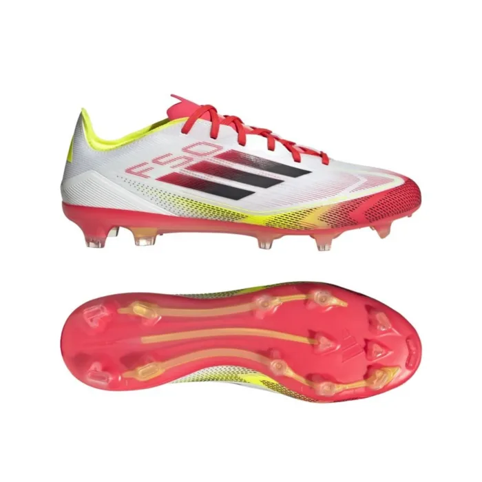 adidas F50 Pro FG Pure Victory - Footwear White/Core Black/Solar Yellow