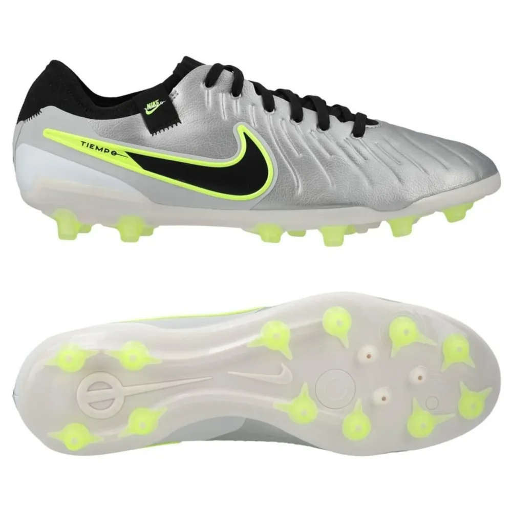 Nike Tiempo Legend 10 Pro AG-PRO Mad Voltage - Metallic Silver/Black/Volt