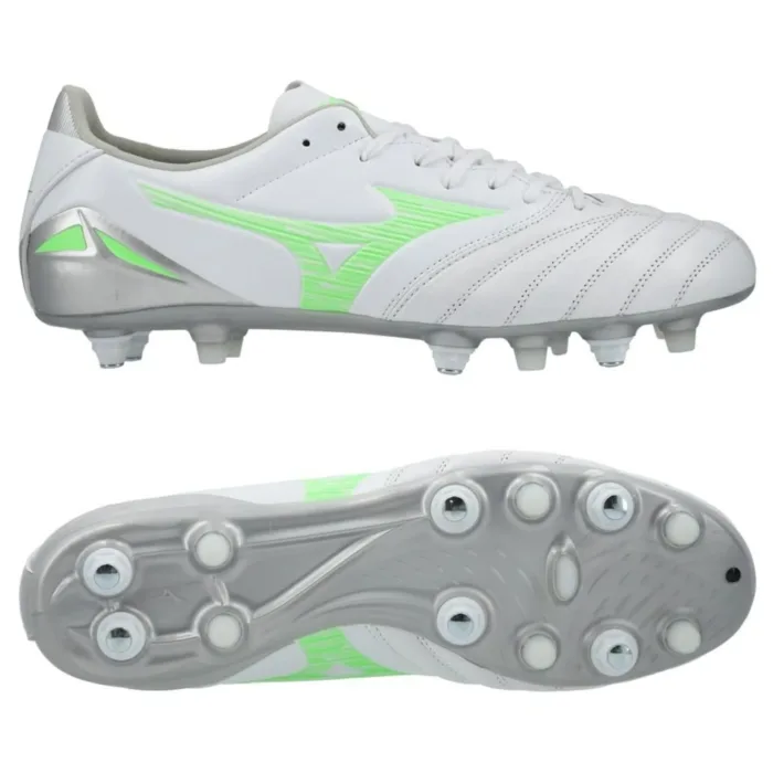 Mizuno Morelia Neo IV Pro SG Frontier - White/Neon Green/Cool Gray