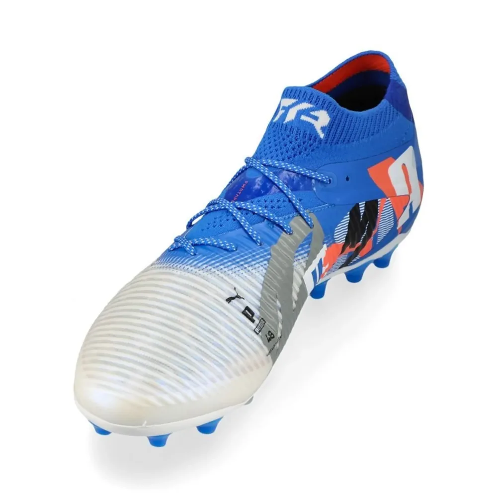 PUMA Future 8 Ultimate MG Forever - PUMA White/Ultra Blue/Feather Grey/PUMA Black/Glowing Red LIMITED EDITION - Image 6