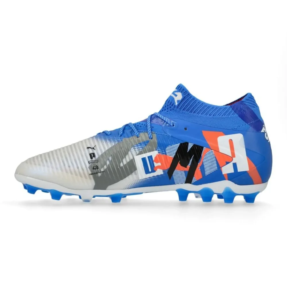 PUMA Future 8 Ultimate MG Forever - PUMA White/Ultra Blue/Feather Grey/PUMA Black/Glowing Red LIMITED EDITION - Image 3