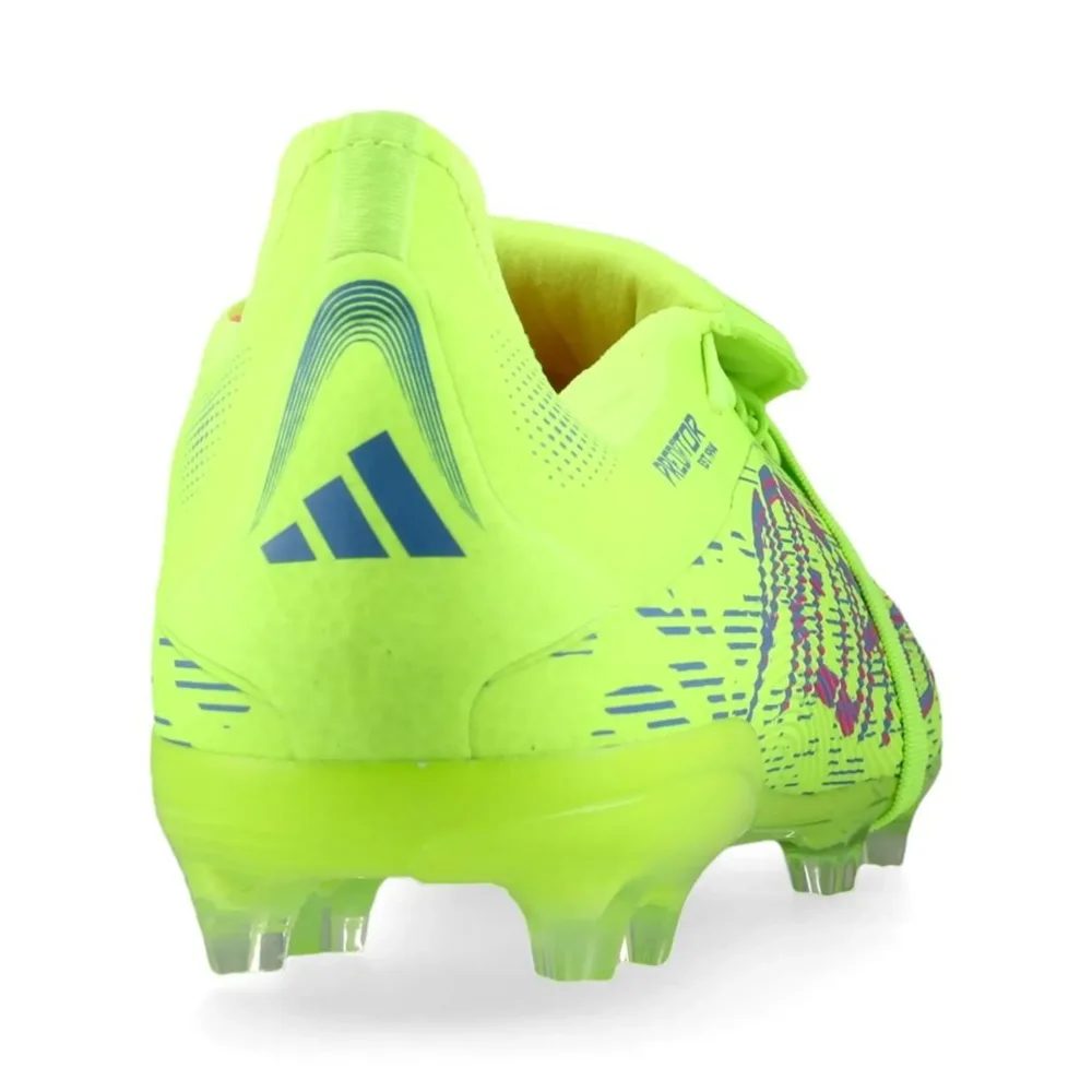 adidas Predator Elite Fold-over Tongue FG Mystic Victory - Lucid Lemon/Lucid Pink/Blue Fusion Kids - Image 4