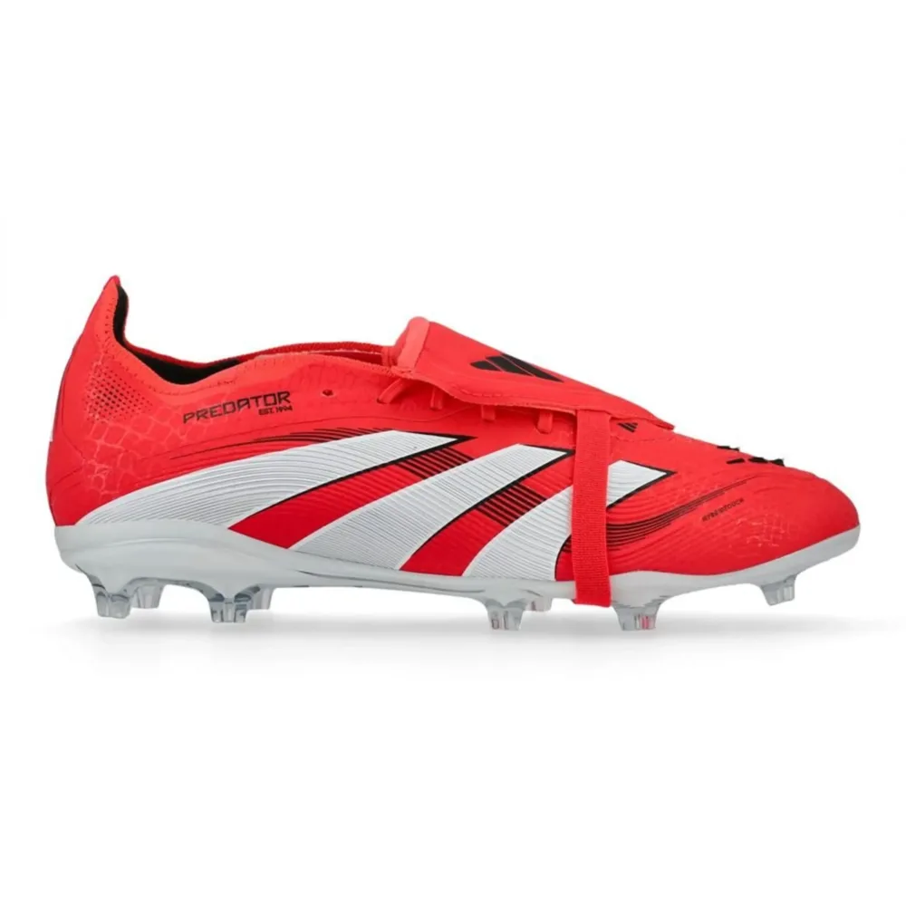 adidas Predator Elite Fold-over Tongue FG Pure Victory - Lucid Red/Footwear White/Core Black Kids - Image 2