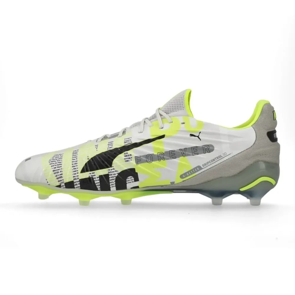 PUMA King Ultimate FG/AG Forever - Feather Grey/Electric Lime/PUMA White/Flat Light Gray LIMITED EDITION - Image 4