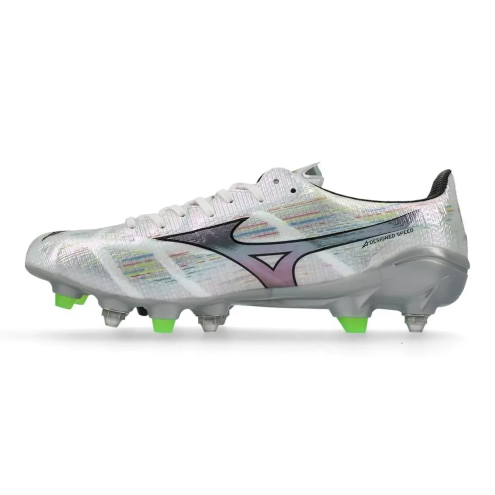 Mizuno Alpha II Elite SG - White/Silver Iridescent/Black - Image 3
