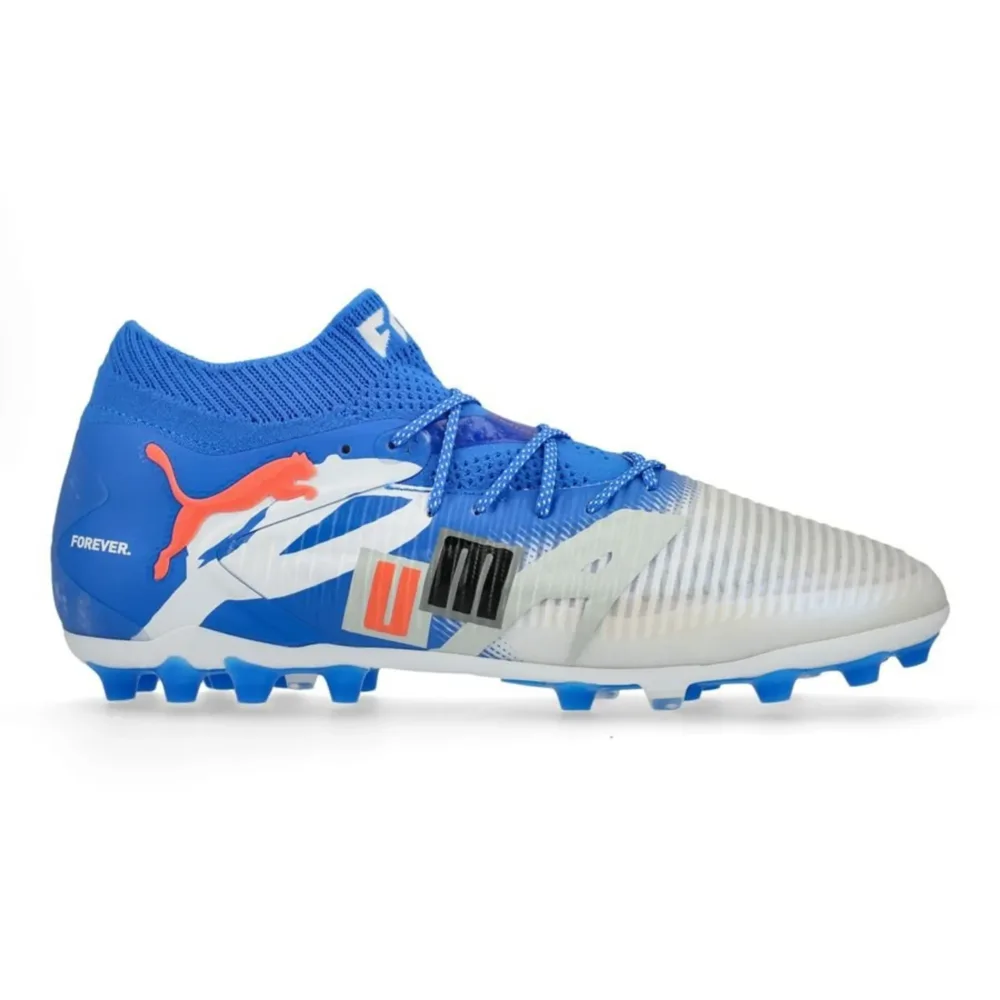 PUMA Future 8 Ultimate MG Forever - PUMA White/Ultra Blue/Feather Grey/PUMA Black/Glowing Red LIMITED EDITION - Image 2