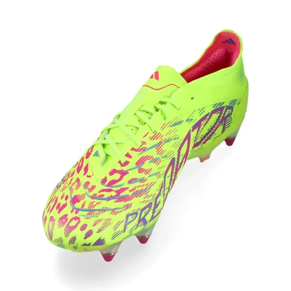 adidas Predator Elite SG Mystic Victory - Lucid Lemon/Lucid Pink/Blue Fusion - Image 6