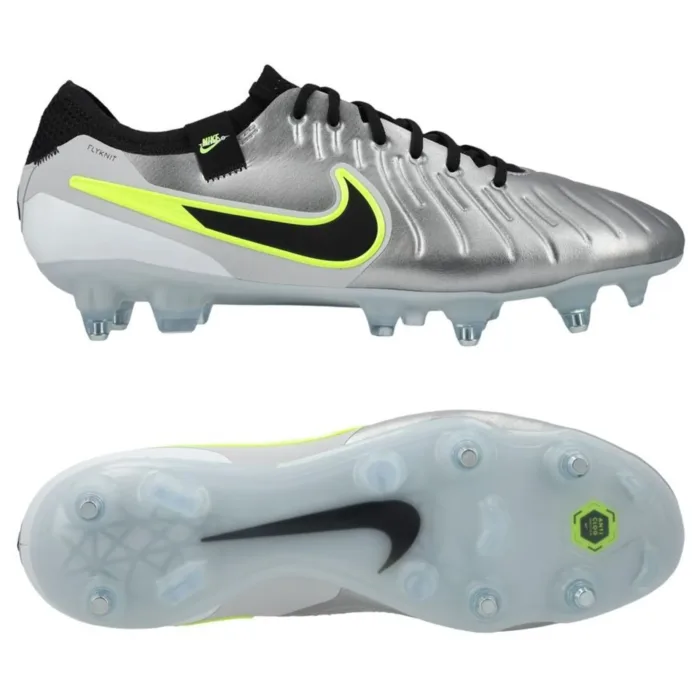 Nike Tiempo Legend 10 Elite SG-PRO Anti-Clog Mad Voltage - Metallic Silver/Black/Volt