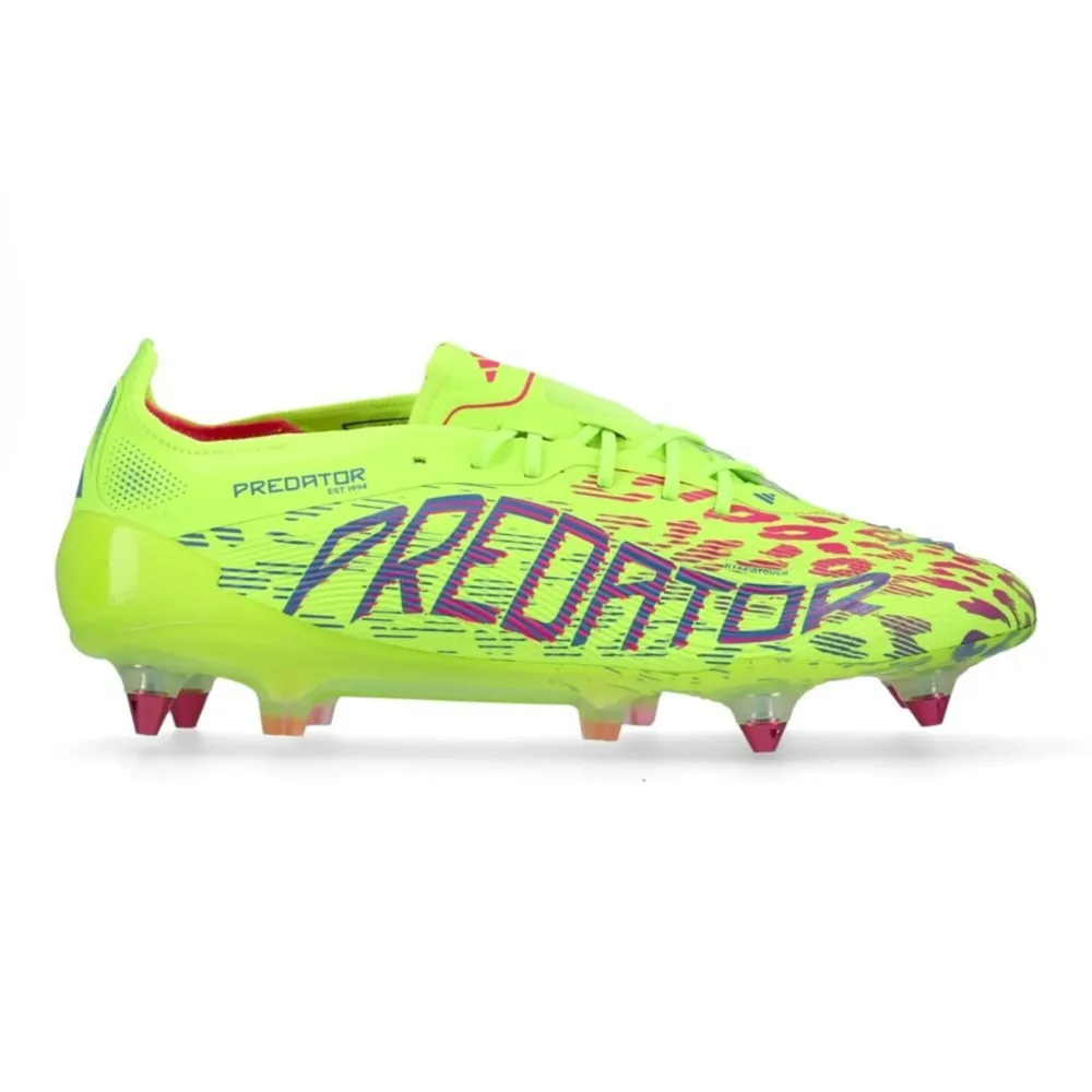 adidas Predator Elite SG Mystic Victory - Lucid Lemon/Lucid Pink/Blue Fusion - Image 2