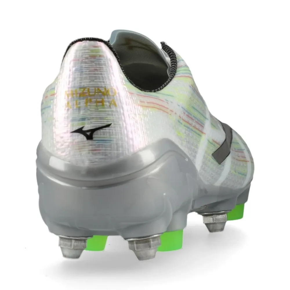Mizuno Alpha II Elite SG - White/Silver Iridescent/Black - Image 4