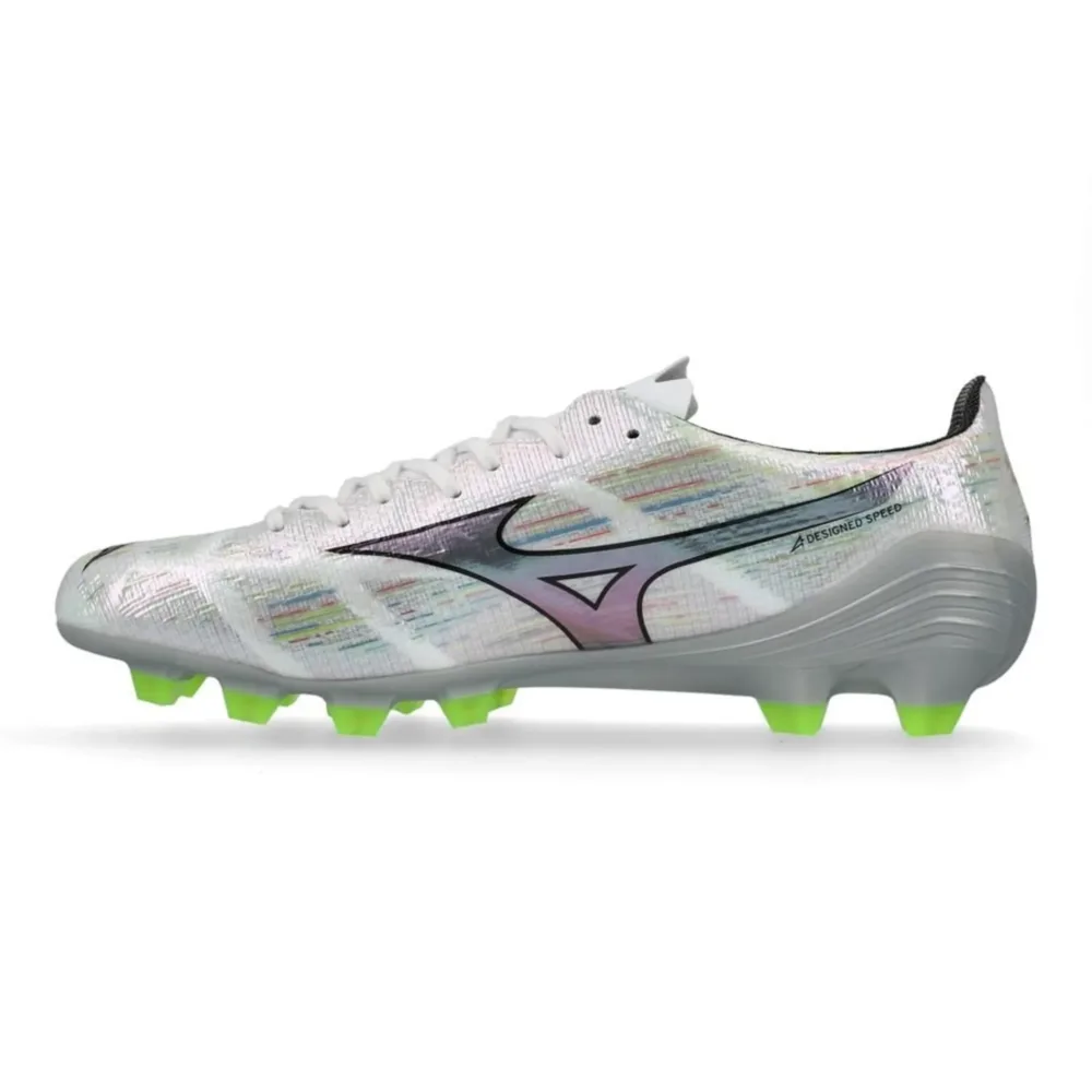 Mizuno Alpha II Pro FG/AG - White/Silver Iridescent/Black - Image 3