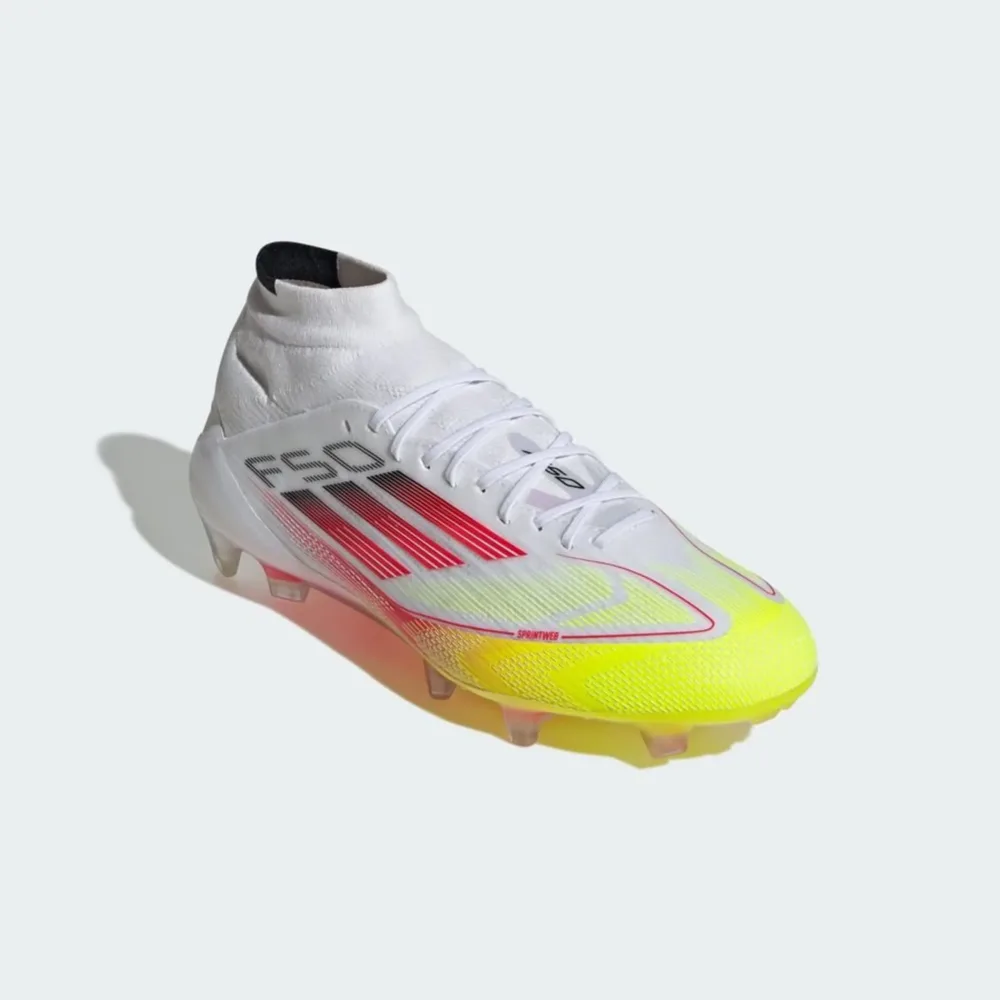 adidas F50 Elite Mid FG Pure Victory - Footwear White/Lucid Red/Solar Yellow Women - Image 4